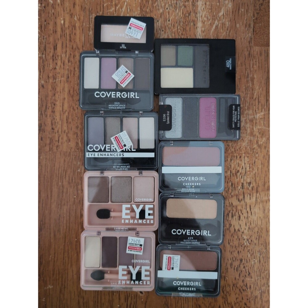 10 CoverGirl Eye Enhancers Eyeshadow Blush Maybelline Cheekers Discontinued Quad